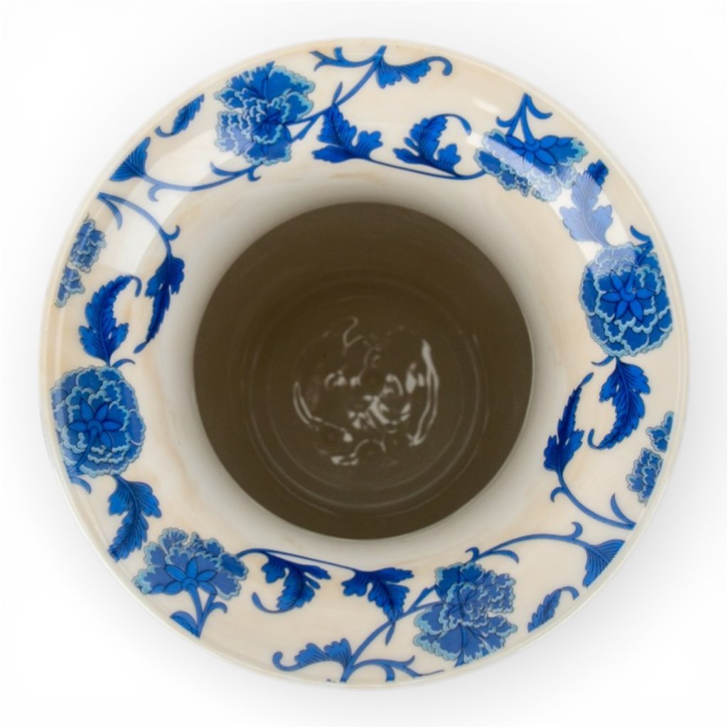 Danny's Fine Porcelain Home Decor Danny's Fine Porcelain 14in Porcelain Blue Vase – Blue Florets