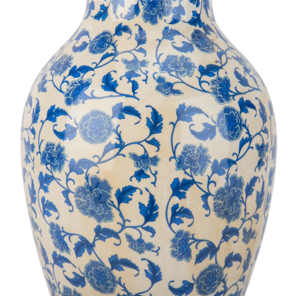 Danny's Fine Porcelain Home Decor Danny's Fine Porcelain 14in Porcelain Blue Vase – Blue Florets