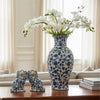 Danny's Fine Porcelain Home Decor Danny's Fine Porcelain 14in Porcelain Blue Vase – Blue Florets