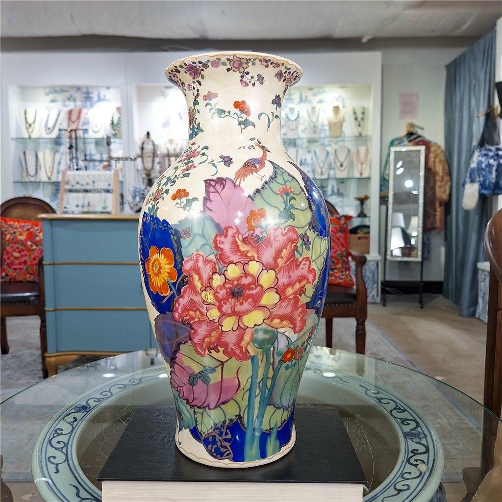 Danny's Fine Porcelain Home Decor Danny's Fine Porcelain 14in Porcelain Vase – Tobacco Leaf