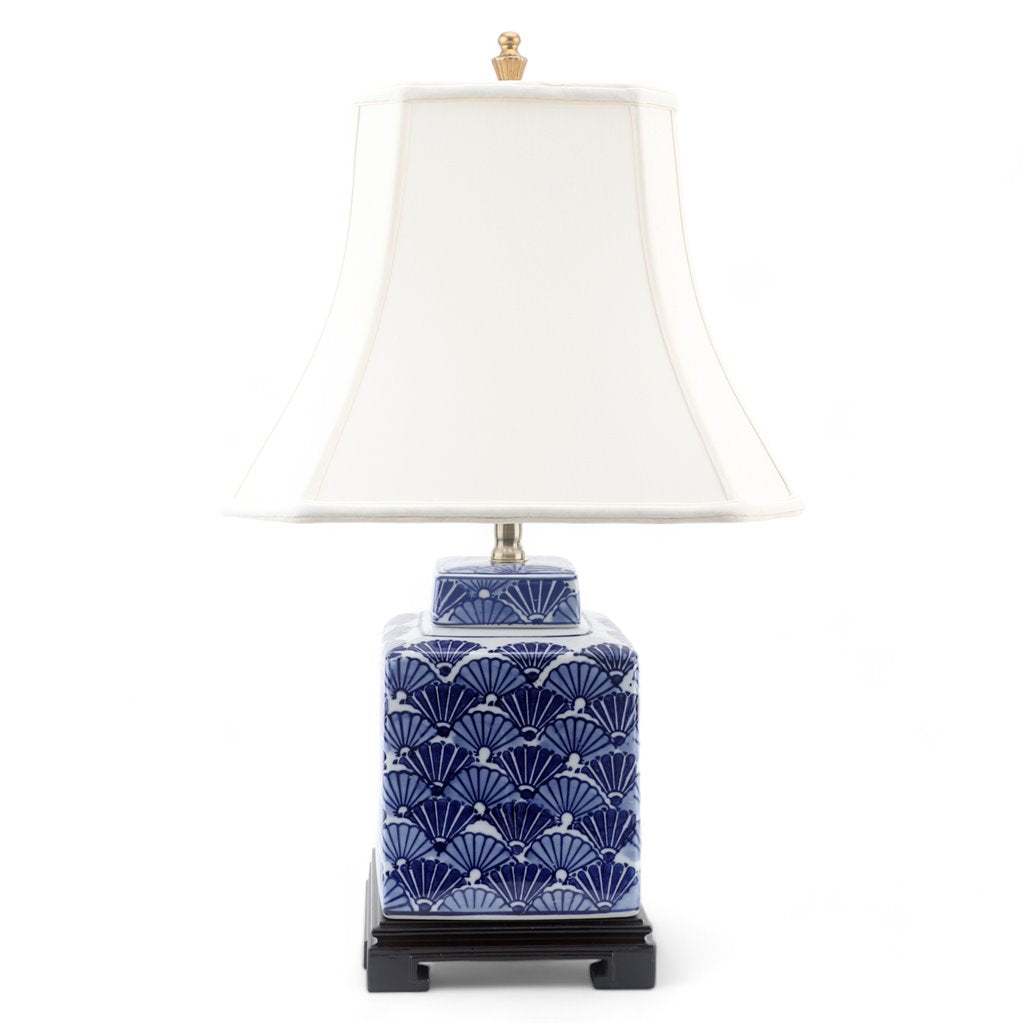 Danny's Fine Porcelain Lighting Danny's Fine Porcelain 14L X 10W X 24H - Porcelain Square Jar Lamp (125-14-Be) 40895-L
