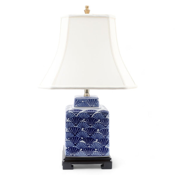 Danny's Fine Porcelain Lighting Danny's Fine Porcelain 14L X 10W X 24H - Porcelain Square Jar Lamp (125-14-Be) 40895-L