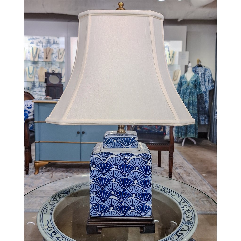 Danny's Fine Porcelain Lighting Danny's Fine Porcelain 14L X 10W X 24H - Porcelain Square Jar Lamp (125-14-Be) 40895-L