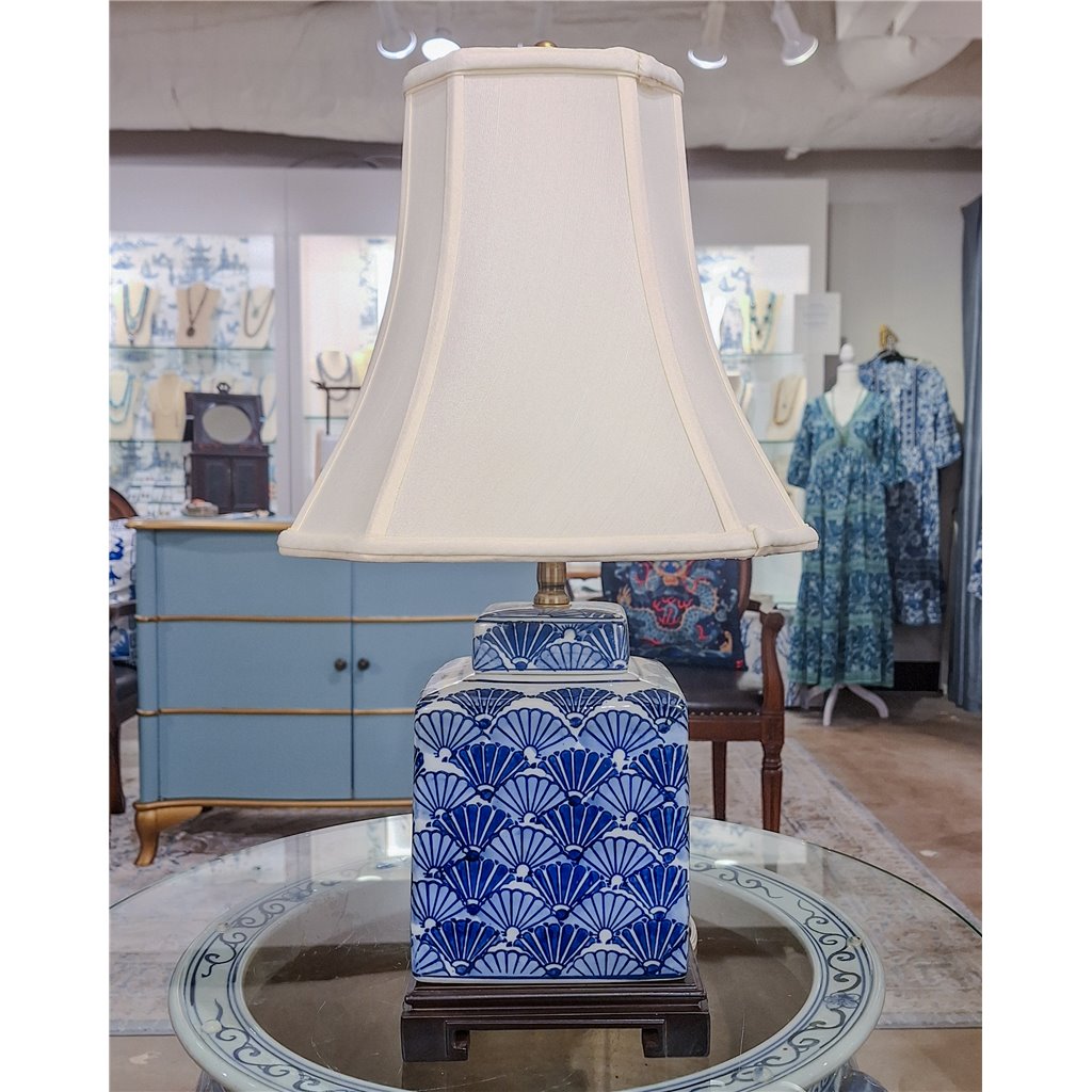 Danny's Fine Porcelain Lighting Danny's Fine Porcelain 14L X 10W X 24H - Porcelain Square Jar Lamp (125-14-Be) 40895-L