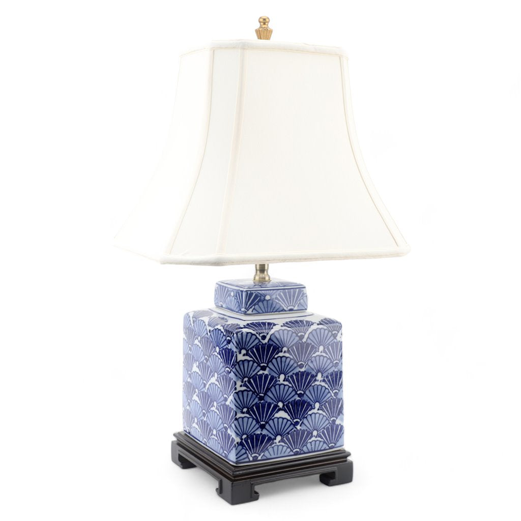 Danny's Fine Porcelain Lighting Danny's Fine Porcelain 14L X 10W X 24H - Porcelain Square Jar Lamp (125-14-Be) 40895-L