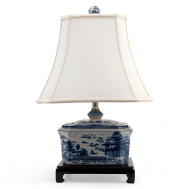 Danny's Fine Porcelain Lighting Danny's Fine Porcelain 14L X 11W X 22W PORCELAIN BOX LAMP -BLUE WILLOW(125-14-BE) 13667-L
