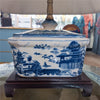 Danny's Fine Porcelain Lighting Danny's Fine Porcelain 14L X 11W X 22W PORCELAIN BOX LAMP -BLUE WILLOW(125-14-BE) 13667-L