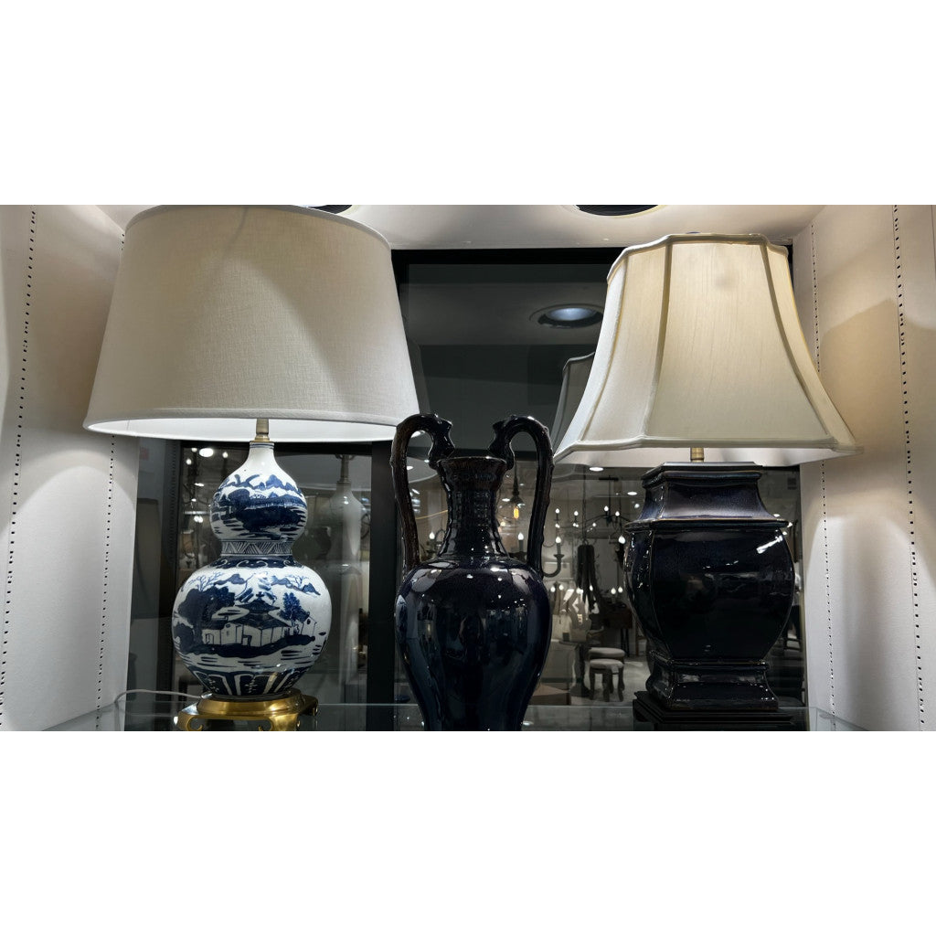Danny's Fine Porcelain Lighting Danny's Fine Porcelain 15L X 15W X 28.5H -SQUARE DRIPPING GLAZE LAMP(122-15-BE) 50848-L