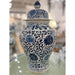 Danny's Fine Porcelain Home Decor Danny's Fine Porcelain 16.5L X 16.5W X 30H Temple Jar Blue And White Floral 51154