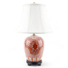 Danny's Fine Porcelain Lighting Danny's Fine Porcelain 16L X 16W X 26H Mellon Jar Lamp- Red Filigree(109-16-Be) 50725-L
