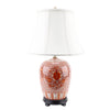Danny's Fine Porcelain Lighting Danny's Fine Porcelain 16L X 16W X 26H Mellon Jar Lamp- Red Filigree(109-16-Be) 50725-L