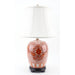 Danny's Fine Porcelain Lighting Danny's Fine Porcelain 16L X 16W X 26H Mellon Jar Lamp- Red Filigree(109-16-Be) 50725-L