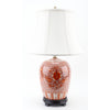 Danny's Fine Porcelain Lighting Danny's Fine Porcelain 16L X 16W X 26H Mellon Jar Lamp- Red Filigree(109-16-Be) 50725-L