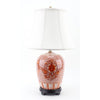 Danny's Fine Porcelain Lighting Danny's Fine Porcelain 16L X 16W X 26H Mellon Jar Lamp- Red Filigree(109-16-Be) 50725-L