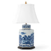 Danny's Fine Porcelain Lighting Danny's Fine Porcelain 17L X 11W X 32H HEX LIDDED JAR LAMP - BLUE AND WHITE (311-17-BE) 50831-L