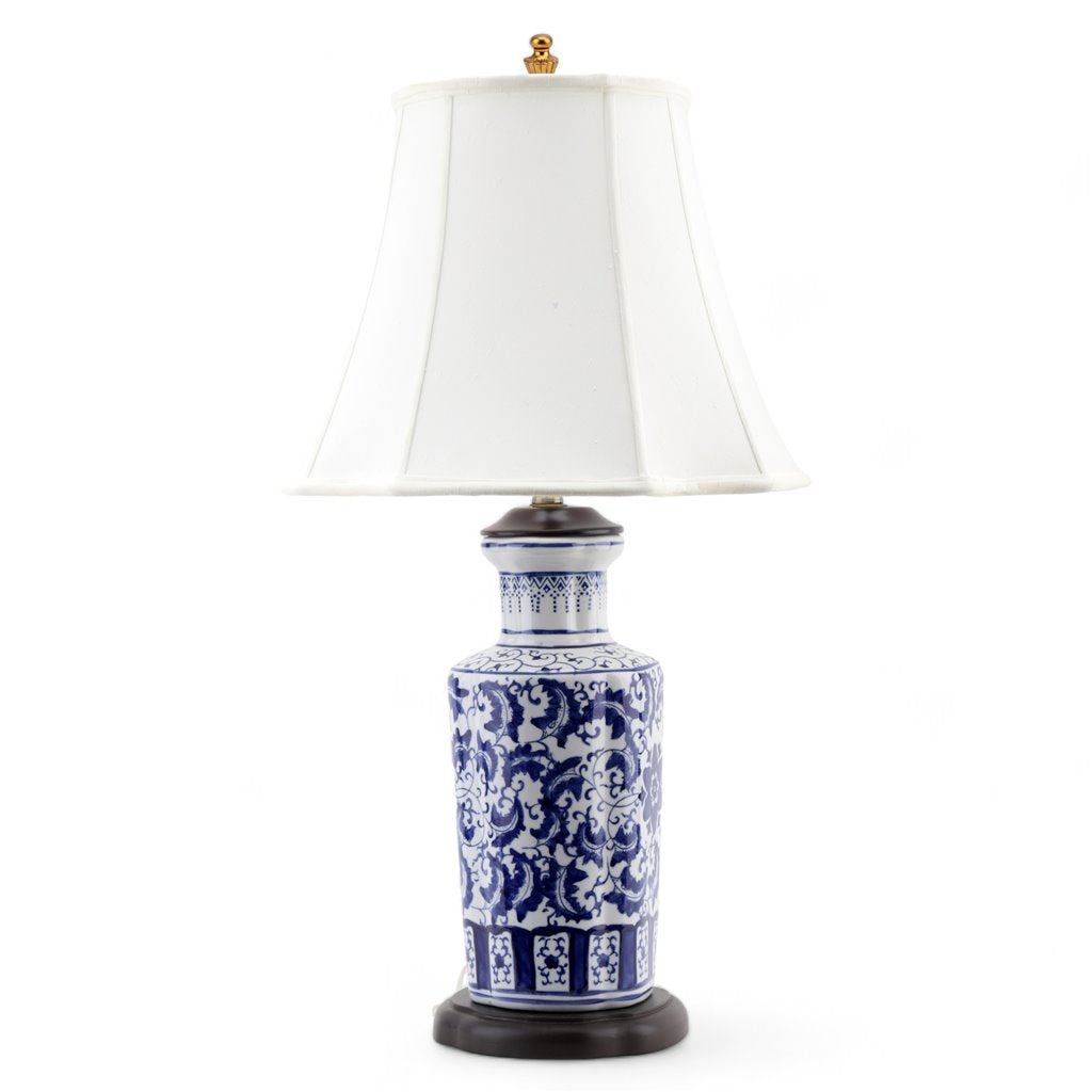 Danny's Fine Porcelain Lighting Danny's Fine Porcelain 17L X 15W X 27H Scalloped Shape Vase Lamp (Shade: 290-17-Be) 40935-L
