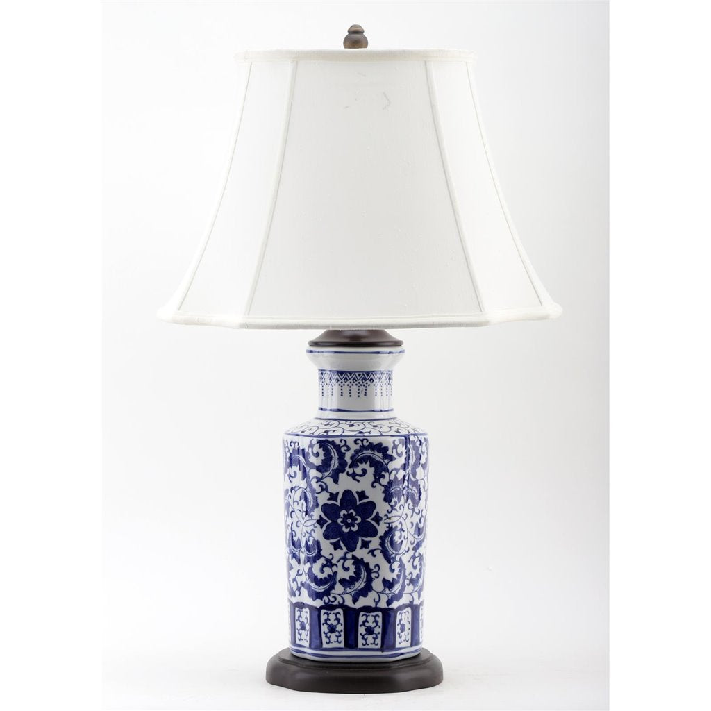 Danny's Fine Porcelain Lighting Danny's Fine Porcelain 17L X 15W X 27H Scalloped Shape Vase Lamp (Shade: 290-17-Be) 40935-L