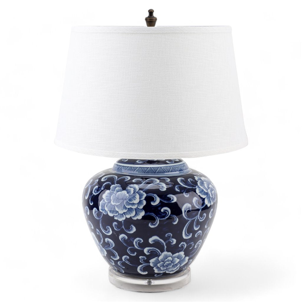 Danny's Fine Porcelain Lighting Danny's Fine Porcelain 17L X 17W X 25H Big Belly Vase Lamp(2-847-17) (Include Lampshade) 50899-LA