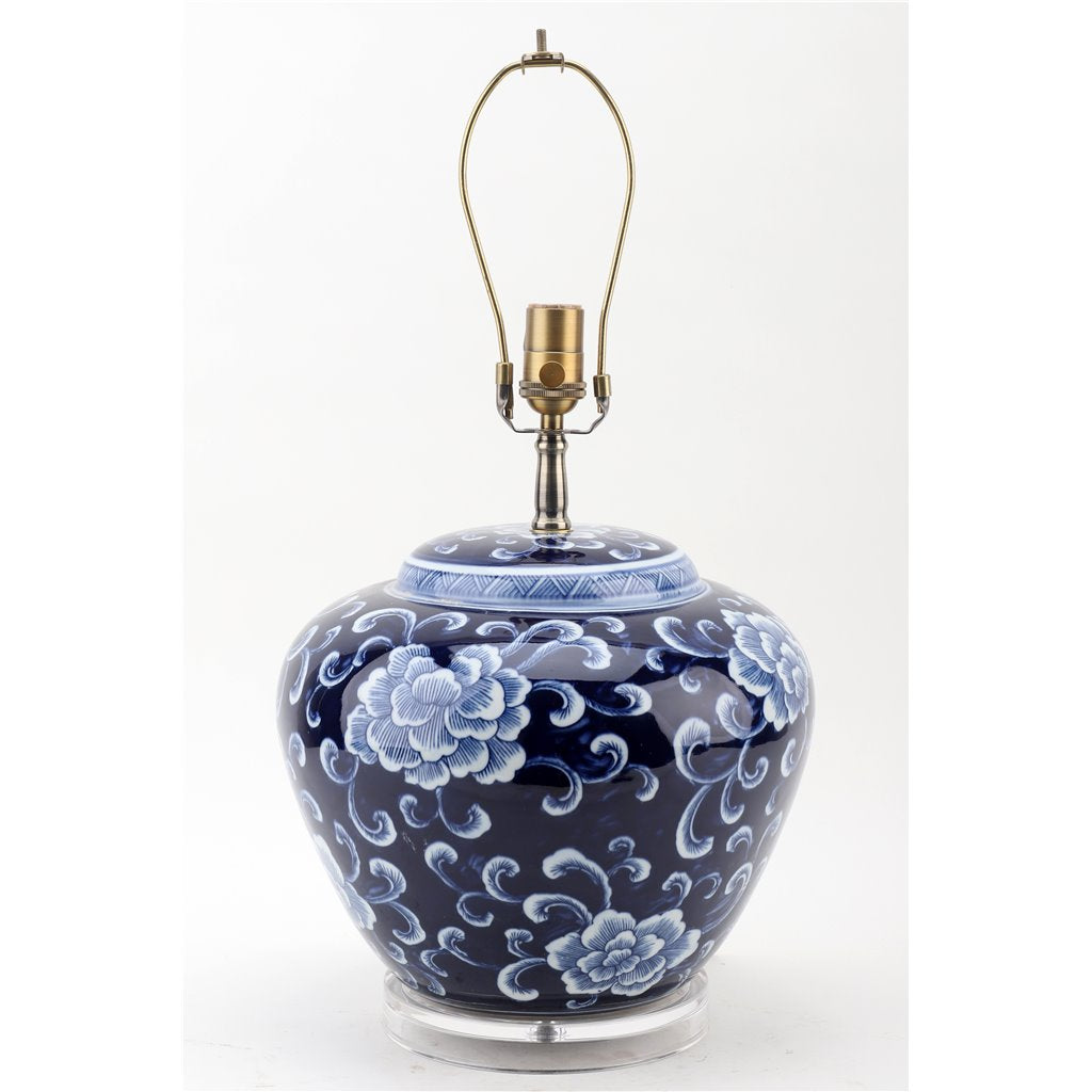 Danny's Fine Porcelain Lighting Danny's Fine Porcelain 17L X 17W X 25H Big Belly Vase Lamp(2-847-17) (Include Lampshade) 50899-LA