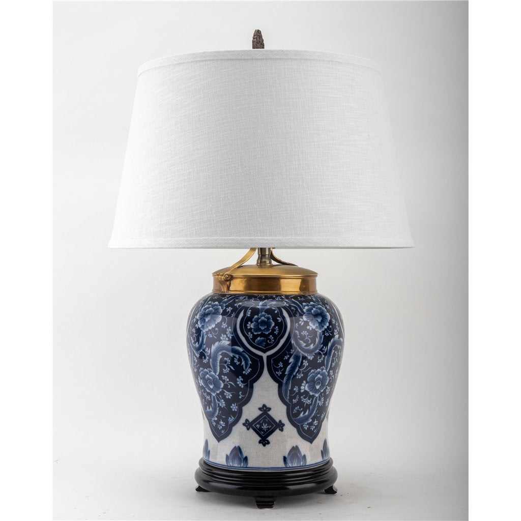 Danny's Fine Porcelain Lighting Danny's Fine Porcelain 17L X 17W X 27H PORCELAIN WARRIOR JAR LAMP Qipao (Large) ( 2-847-17) 14088-L