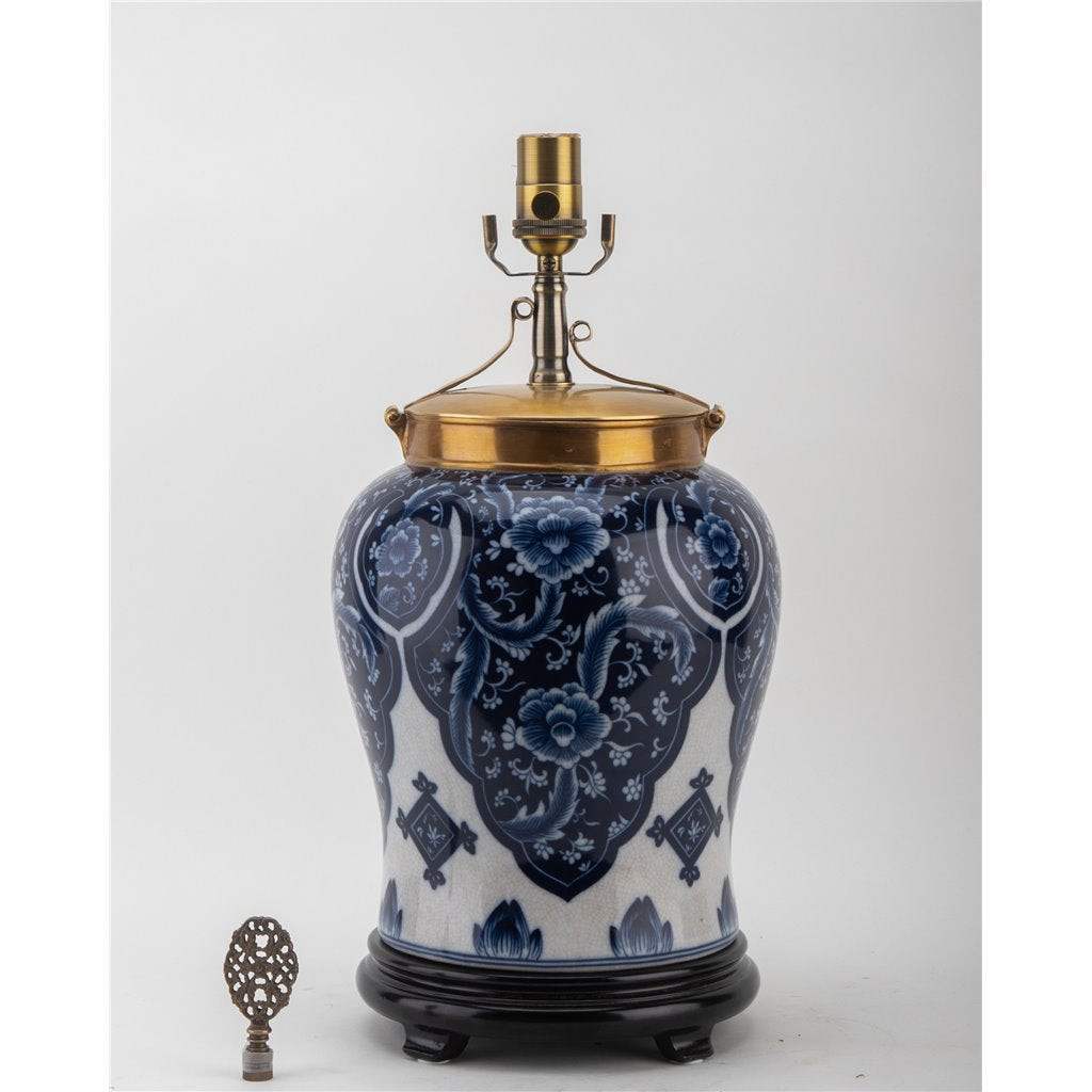 Danny's Fine Porcelain Lighting Danny's Fine Porcelain 17L X 17W X 27H PORCELAIN WARRIOR JAR LAMP Qipao (Large) ( 2-847-17) 14088-L