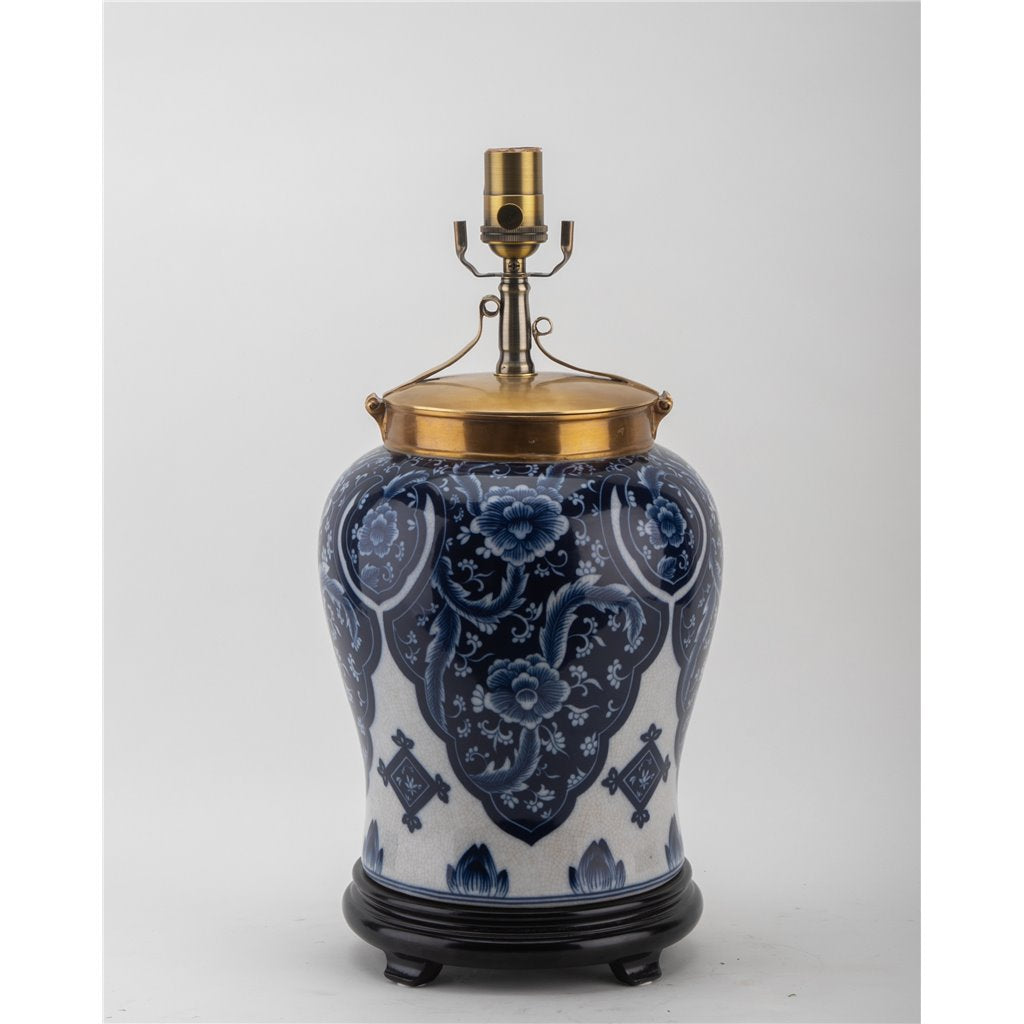 Danny's Fine Porcelain Lighting Danny's Fine Porcelain 17L X 17W X 27H PORCELAIN WARRIOR JAR LAMP Qipao (Large) ( 2-847-17) 14088-L