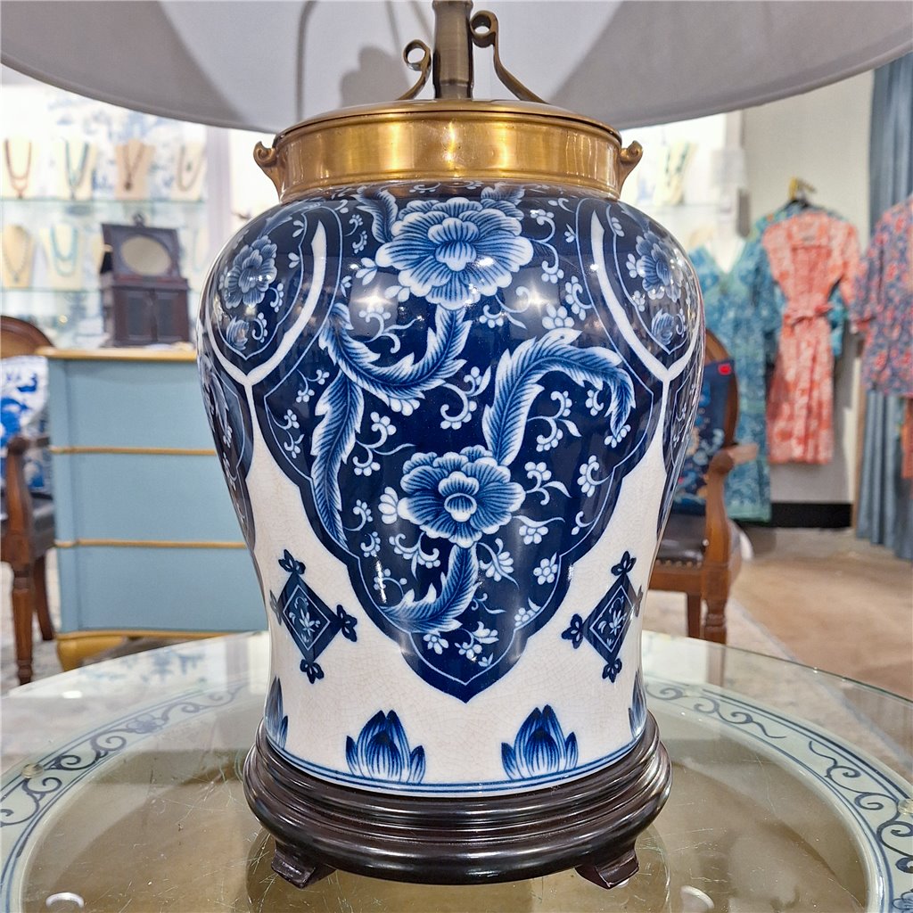 Danny's Fine Porcelain Lighting Danny's Fine Porcelain 17L X 17W X 27H PORCELAIN WARRIOR JAR LAMP Qipao (Large) ( 2-847-17) 14088-L