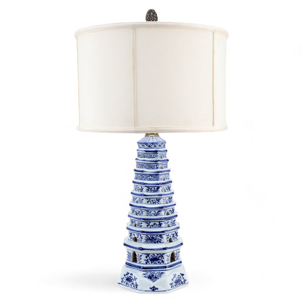 Danny's Fine Porcelain Lighting Danny's Fine Porcelain 17L X 17W X 30H Pagoda 2 Ways Lamp (109-16-Be) 50820-L