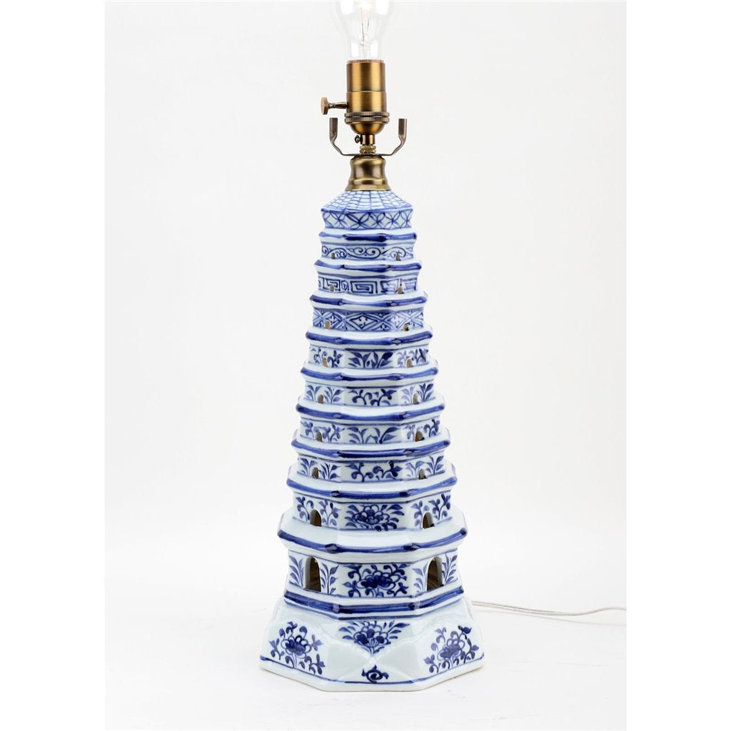 Danny's Fine Porcelain Lighting Danny's Fine Porcelain 17L X 17W X 30H Pagoda 2 Ways Lamp (109-16-Be) 50820-L