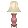 Danny's Fine Porcelain Lighting Danny's Fine Porcelain 17L X 17W X 30H PINK VASE WITH BRONZE ORMOLU LAMP(108-17-BE) 60401-LG