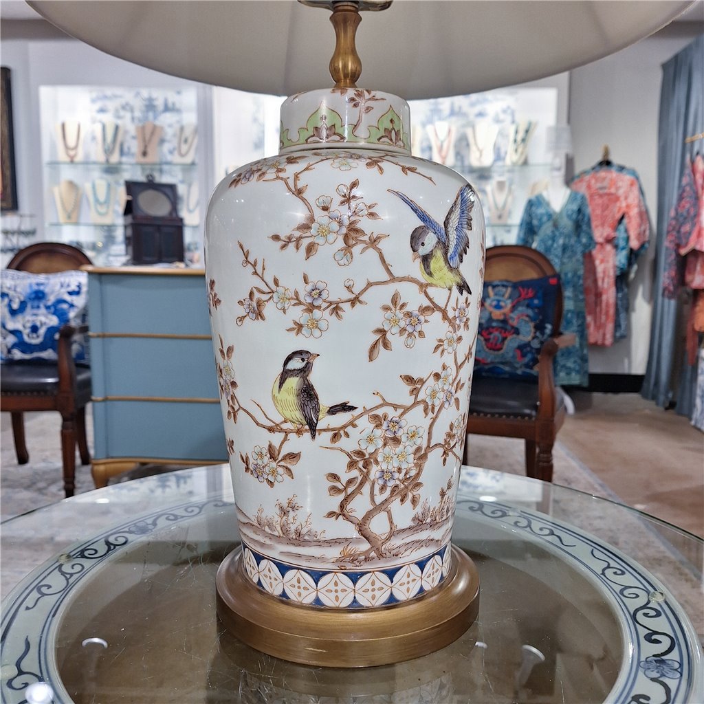 Danny's Fine Porcelain Lighting Danny's Fine Porcelain 17L X 17W X 30H ROUND LAMP- XIAMENA(108-17BE) 60322-LG
