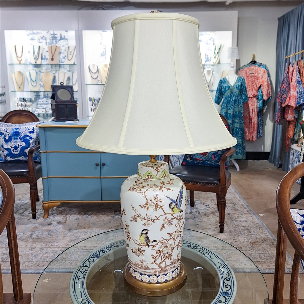 Danny's Fine Porcelain Lighting Danny's Fine Porcelain 17L X 17W X 30H ROUND LAMP- XIAMENA(108-17BE) 60322-LG