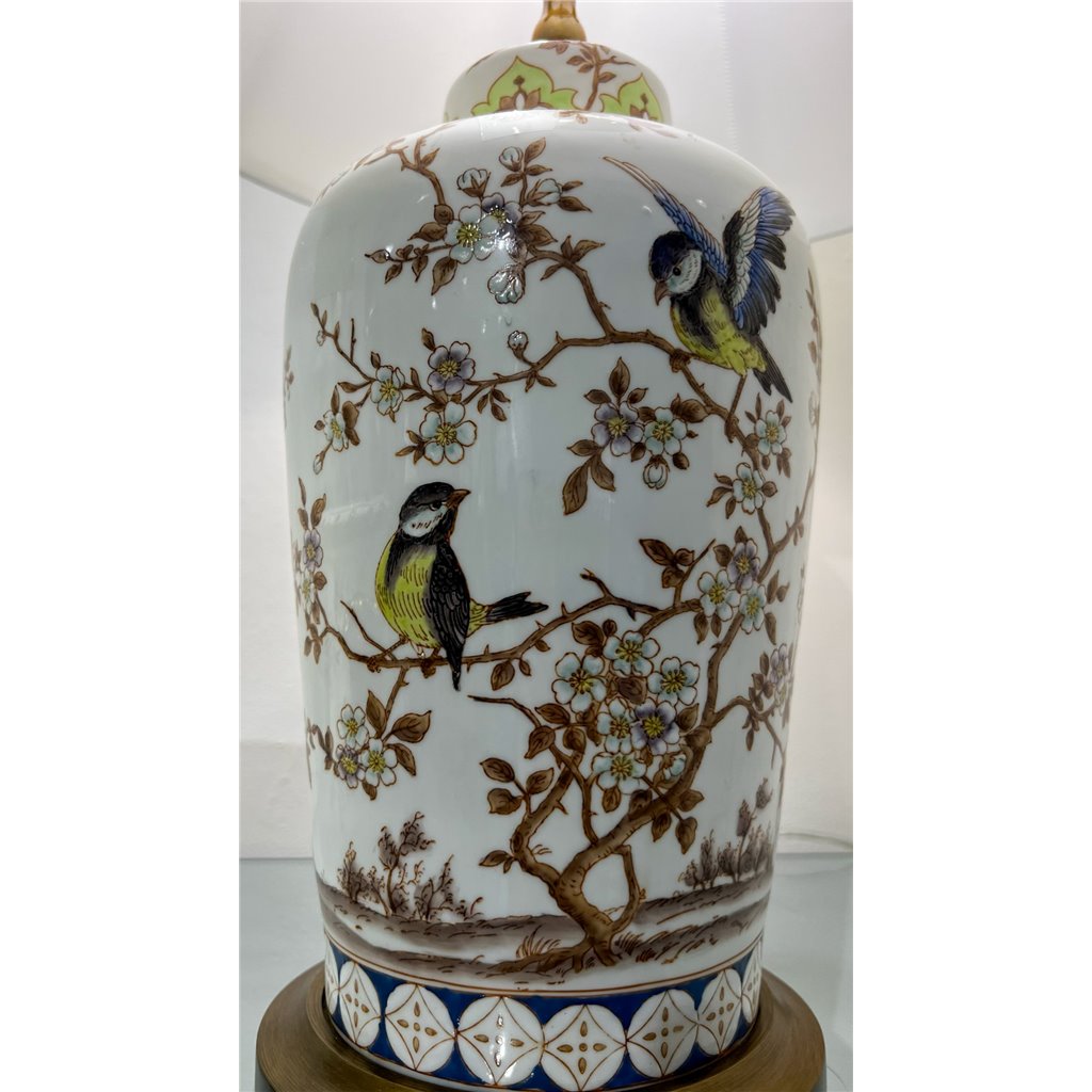 Danny's Fine Porcelain Lighting Danny's Fine Porcelain 17L X 17W X 30H ROUND LAMP- XIAMENA(108-17BE) 60322-LG