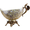 Danny's Fine Porcelain Home Decor Danny's Fine Porcelain 17L X 8W X 9.5H BOWL SHAPE PLANTER WITH BRONZE ACCOUNT- HOLLOWAY 14073