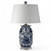 Danny's Fine Porcelain Lighting Danny's Fine Porcelain 17Lx17Wx 28H Round Vase Lamp - B/W Birds & Florals [Acrylic_Base/Sh:2-847-17] 10794-LA
