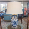 Danny's Fine Porcelain Lighting Danny's Fine Porcelain 17Lx17Wx 28H Round Vase Lamp - B/W Birds & Florals [Acrylic_Base/Sh:2-847-17] 10794-LA