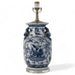 Danny's Fine Porcelain Lighting Danny's Fine Porcelain 17Lx17Wx 28H Round Vase Lamp - B/W Birds & Florals [Acrylic_Base/Sh:2-847-17] 10794-LA