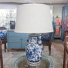 Danny's Fine Porcelain Lighting Danny's Fine Porcelain 17Lx17Wx 28H Round Vase Lamp - B/W Birds & Florals [Acrylic_Base/Sh:2-847-17] 10794-LA