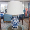 Danny's Fine Porcelain Lighting Danny's Fine Porcelain 17Lx17Wx 28H Round Vase Lamp - B/W Birds & Florals [Acrylic_Base/Sh:2-847-17] 10794-LA