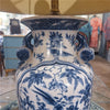 Danny's Fine Porcelain Lighting Danny's Fine Porcelain 17Lx17Wx 28H Round Vase Lamp - B/W Birds & Florals [Acrylic_Base/Sh:2-847-17] 10794-LA
