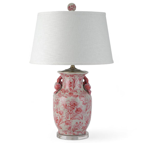 Danny's Fine Porcelain Lighting Danny's Fine Porcelain 17Lx17Wx30H Lamp - Pink Primrose [Acrylic_Base/Sh:2-847-17] 14236-LA