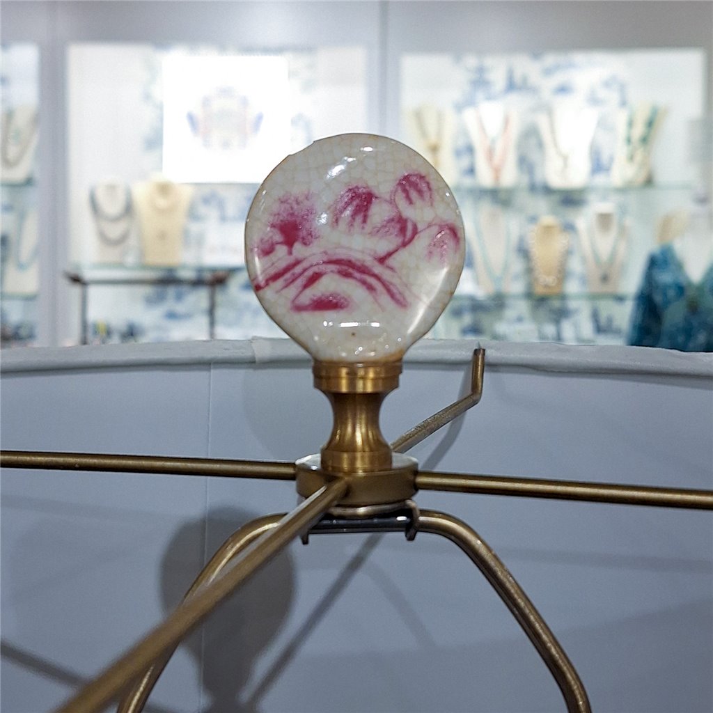 Danny's Fine Porcelain Lighting Danny's Fine Porcelain 17Lx17Wx30H Lamp - Pink Primrose [Acrylic_Base/Sh:2-847-17] 14236-LA