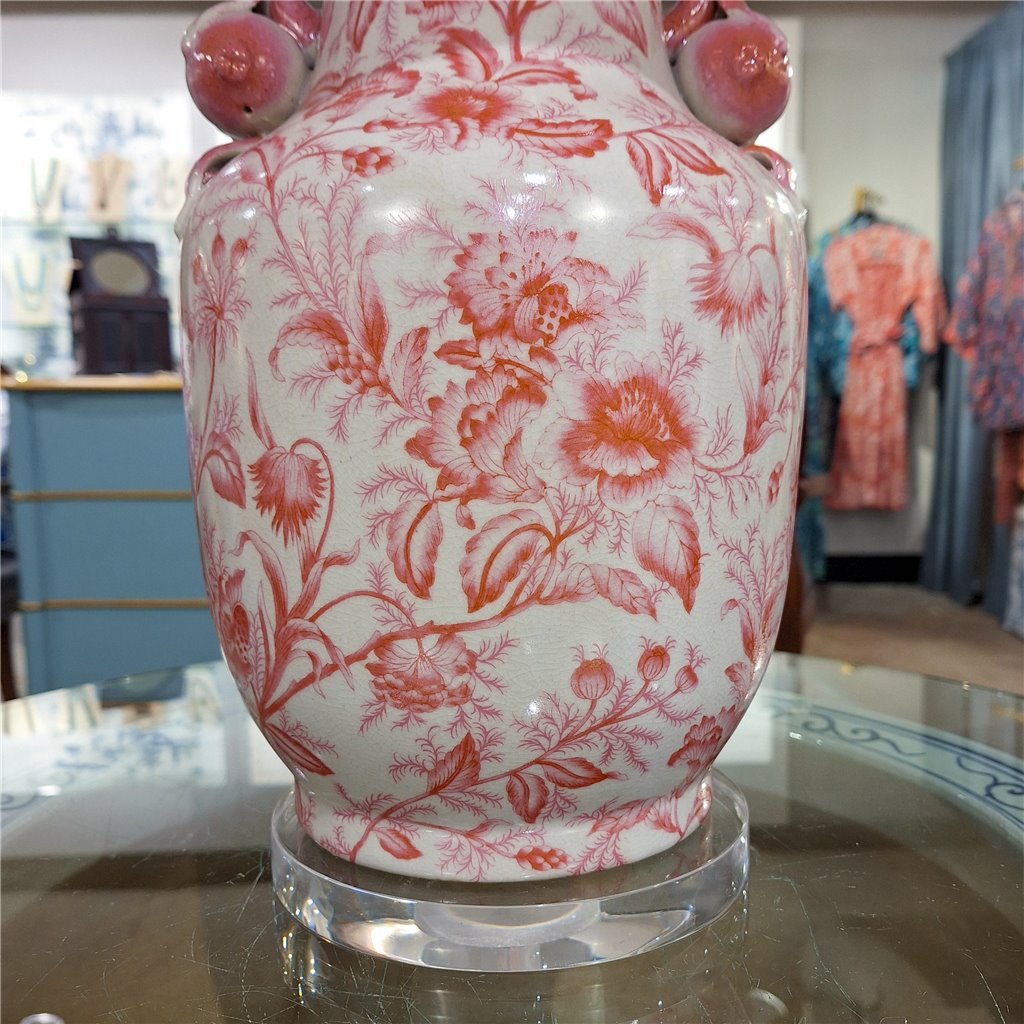 Danny's Fine Porcelain Lighting Danny's Fine Porcelain 17Lx17Wx30H Lamp - Pink Primrose [Acrylic_Base/Sh:2-847-17] 14236-LA