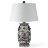 Danny's Fine Porcelain Lighting Danny's Fine Porcelain 17Lx17Wx30H Porcelain Lamp - Black And White Willow [Acrylic_Base/Sh:2-847-17] 14231-LA