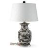 Danny's Fine Porcelain Lighting Danny's Fine Porcelain 17Lx17Wx30H Porcelain Lamp - Black And White Willow [Acrylic_Base/Sh:2-847-17] 14231-LA