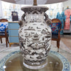 Danny's Fine Porcelain Lighting Danny's Fine Porcelain 17Lx17Wx30H Porcelain Lamp - Black And White Willow [Acrylic_Base/Sh:2-847-17] 14231-LA