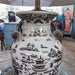 Danny's Fine Porcelain Lighting Danny's Fine Porcelain 17Lx17Wx30H Porcelain Lamp - Black And White Willow [Acrylic_Base/Sh:2-847-17] 14231-LA