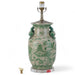 Danny's Fine Porcelain Lighting Danny's Fine Porcelain 17Lx17Wx30H Porcelain Lamp - Green And White [Acrylic_Base/Sh:2-847-17] 14241-LA