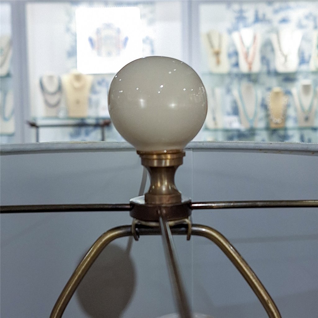 Danny's Fine Porcelain Lighting Danny's Fine Porcelain 17Lx17Wx30H Porcelain Lamp - Green And White [Acrylic_Base/Sh:2-847-17] 14241-LA