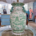 Danny's Fine Porcelain Lighting Danny's Fine Porcelain 17Lx17Wx30H Porcelain Lamp - Green And White [Acrylic_Base/Sh:2-847-17] 14241-LA